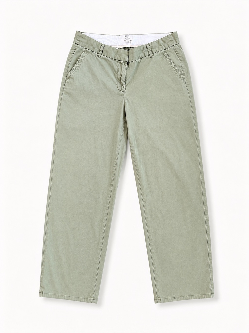 J.Crew Skimmer Pants Size 8 Olive Moss Green City Fit Stretch Chino